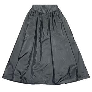 George F. Couture Full Black Taffeta Maxi Skirt Crinoline Formal Old Money 4